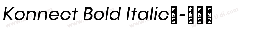 Konnect Bold Italic字字体转换